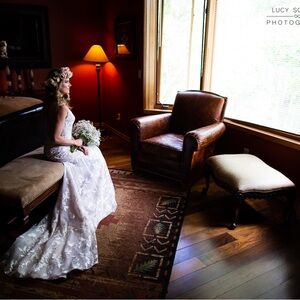 Elegant blush Floral Hayley Paige Bridal Gown Nessy.